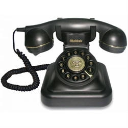 MULTITEK Classic Siyah Kablolu Telefon Nostaljik Görünümlü