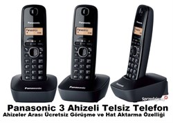 Panasonic KX-TG1613 3 Ahizeli Telsiz Telefon