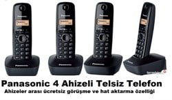 Panasonic KX-TG1614 4 Ahizeli Telsiz Telefon