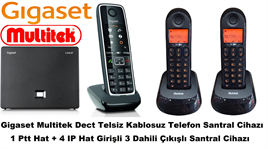 Gigaset C530 3 Dahili Multitek Telsiz Kablosuz Telefon Santrali
