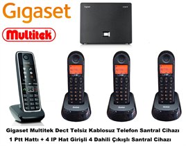 Gigaset C530 4 Dahili Multitek Telsiz Kablosuz Telefon Santrali