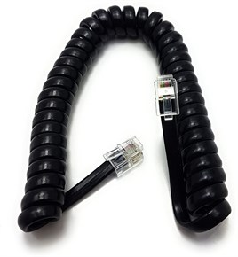 Kablolu Telefon Uyumlu Spiral Kablo Siyah